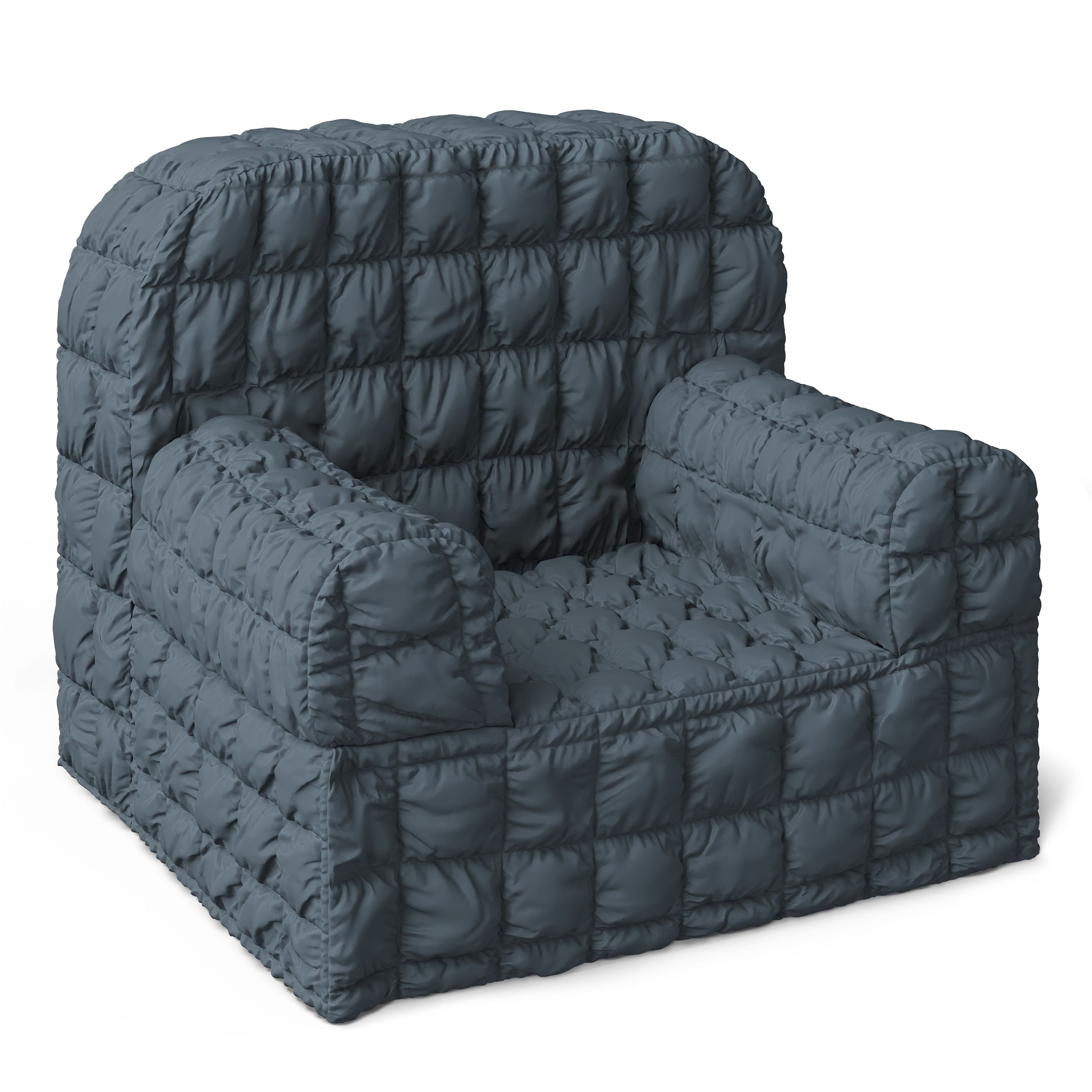 Mainstays Kids Compressed Puffy Chair, Blue