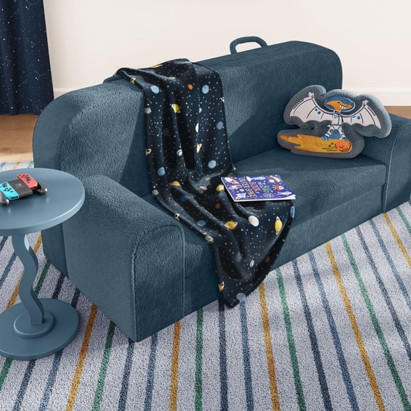 Mainstays Kids Glow-in-the-Dark Plush Throw Blanket, Planets, 50 in x 60 in