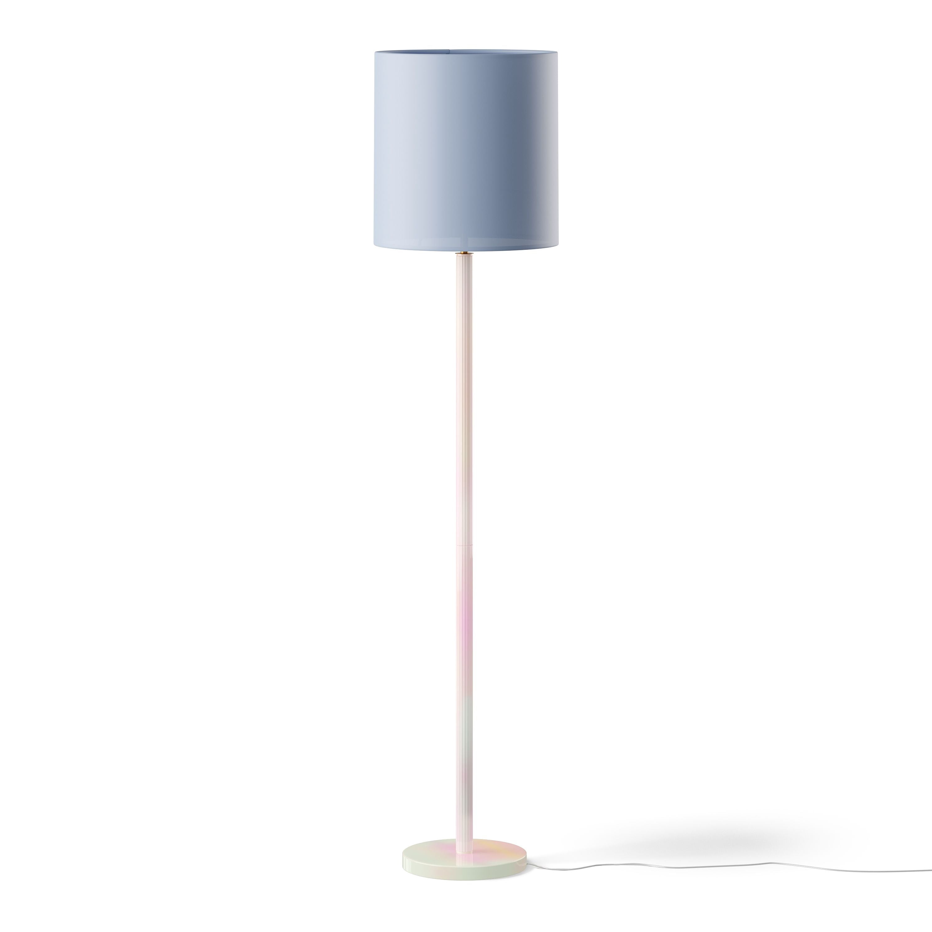 Mainstays Kids 59" Iridescent Floor Lamp with Aqua Fabric Shade