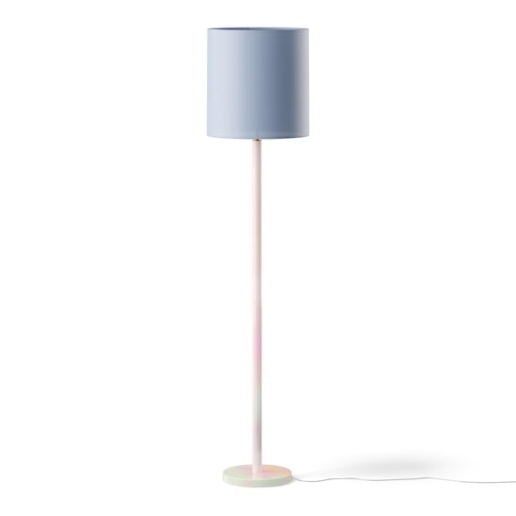 Mainstays Kids 59" Iridescent Floor Lamp with Aqua Fabric Shade