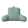 thumbnail image 1 of Mainstays Kids Ribbed Corduroy Plush Backrest Pillow, Light Green, 33" x 13" x 25", 1 of 5