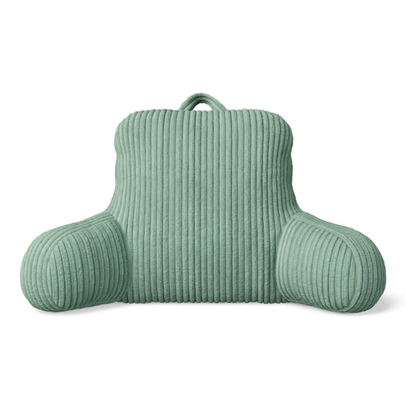 Mainstays Kids Ribbed Corduroy Plush Backrest Pillow, Light Green, 33" x 13" x 25"