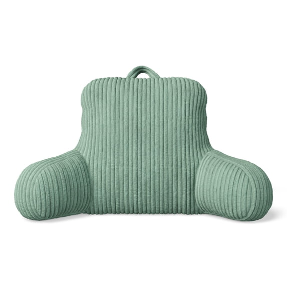 Mainstays Kids Ribbed Corduroy Plush Backrest Pillow, Light Green, 33" x 13" x 25"