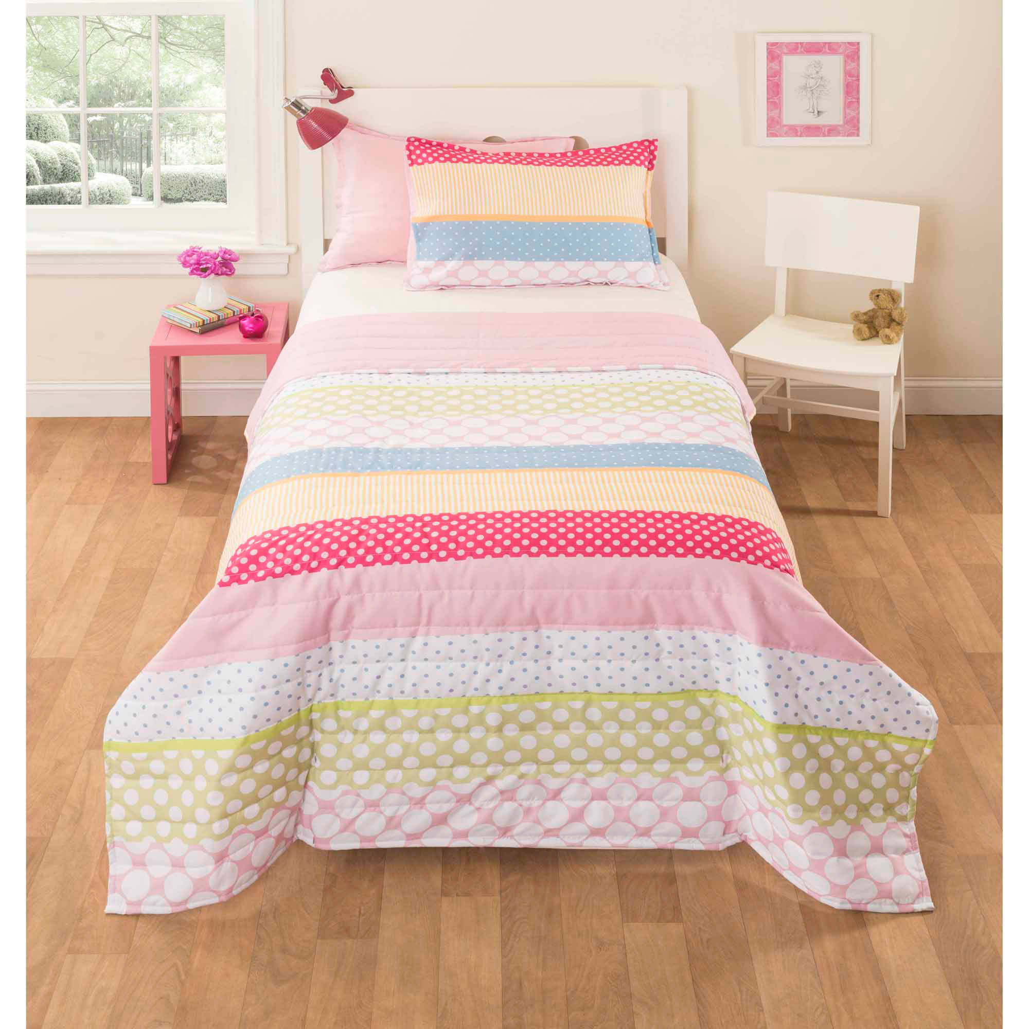 Mainstays Kids Pink Rally Bedding Comforter Set - Walmart.com