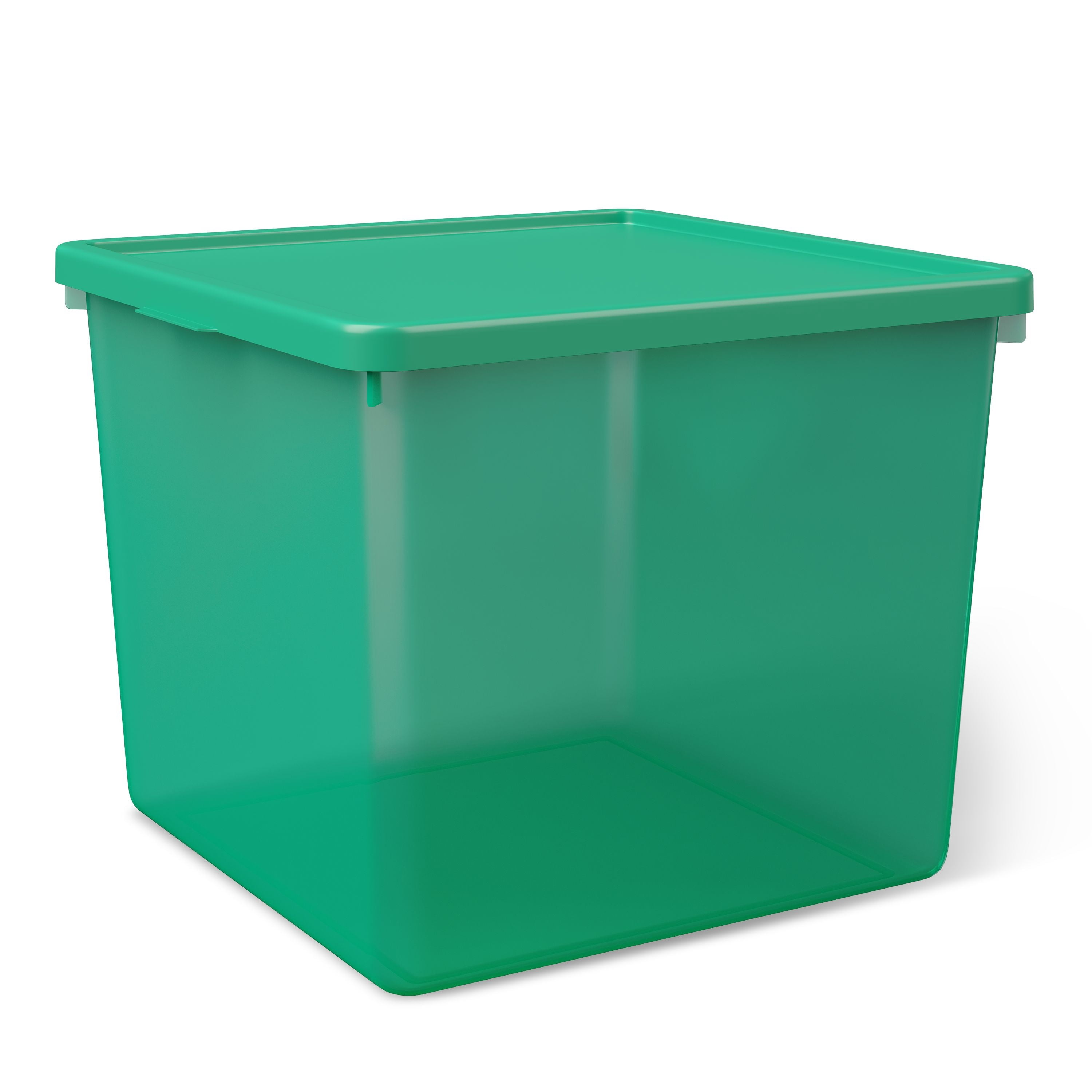 Mainstays Kids Large Green Plastic Storage Bin with Lid