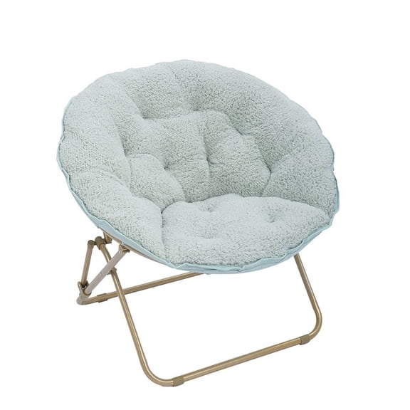 Mainstays Saucer Chair for Kids and Teens, Soft Sea