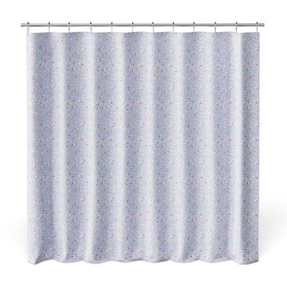 Mainstays Kids Fabric Shower Curtain with Hooks Set, Stars