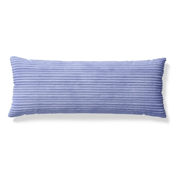 Mainstays Kids Body Pillow with Plush Ribbed Corduroy Removable Cover, 48" x 20", Light Purple