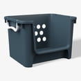 thumbnail image 1 of Mainstays Kids Large Blue Stackable Plastic Open-Front Toy Storage Basket with Handles, 1 of 7