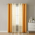 Mainstays Kingswood 4 Piece Window Curtain Panel Set, Brown Butter, 27