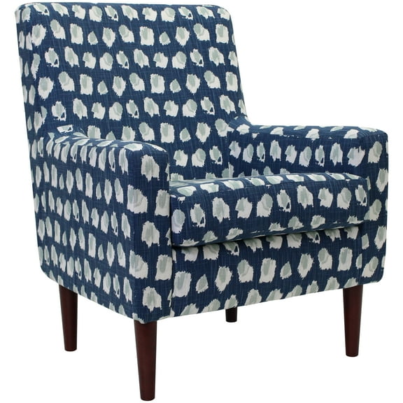 Mainstays Kinley Lounge Arm Chair, Blue Polyester Fabric