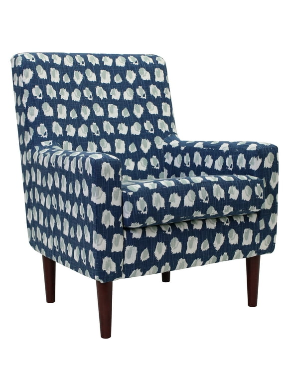 Mainstays Kinley Lounge Arm Chair, Blue Polyester Fabric
