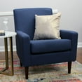 thumbnail image 1 of Mainstays Kinley Lounge Arm Chair, Navy Polyester Fabric, 1 of 6