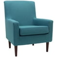 thumbnail image 1 of Mainstays Kinley Lounge Arm Chair, Teal Polyester Fabric, 1 of 6