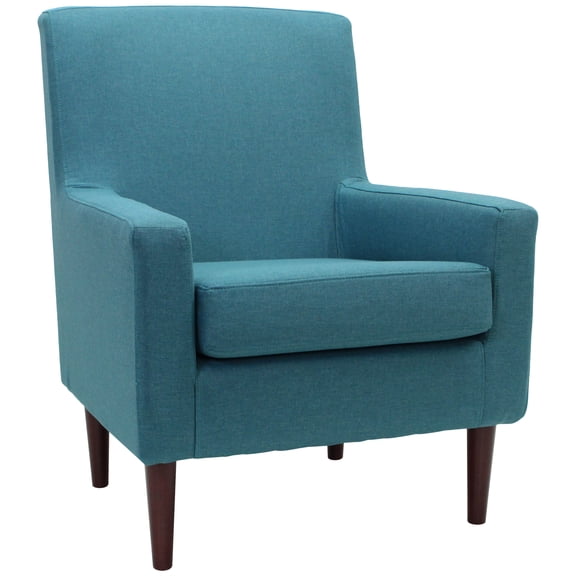 Mainstays Kinley Lounge Chair, Teal Polyester Fabric