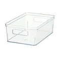 thumbnail interactive-video image 1 of Mainstays Clear Plastic Pantry Organizer Bin for Kitchen Cabinet and Fridge, Large 12" x 7.5" x 4", with Handles, 1 of 9