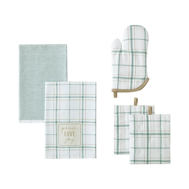 Mainstays Kitchen Set, 15" x 25" Kitchen Table, 7" x 11" Oven Mitt, 6.