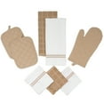 thumbnail image 1 of Mainstays 8-Piece Cotton Kitchen Towel, Dishcloth, Oven Mitt, and Pot Holder Set, Brown, 1 of 5