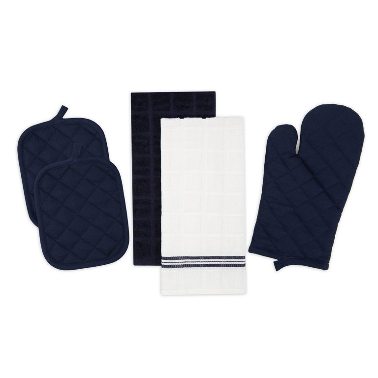 Oven Mitts and Potholders Blue and White Decorative Kitchen Towels