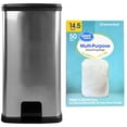 thumbnail image 1 of Mainstays Kitchen Trash Can, 13.2 Gallon Plastic Step Garbage Bin with Lid with Trash Bag, 1 of 4