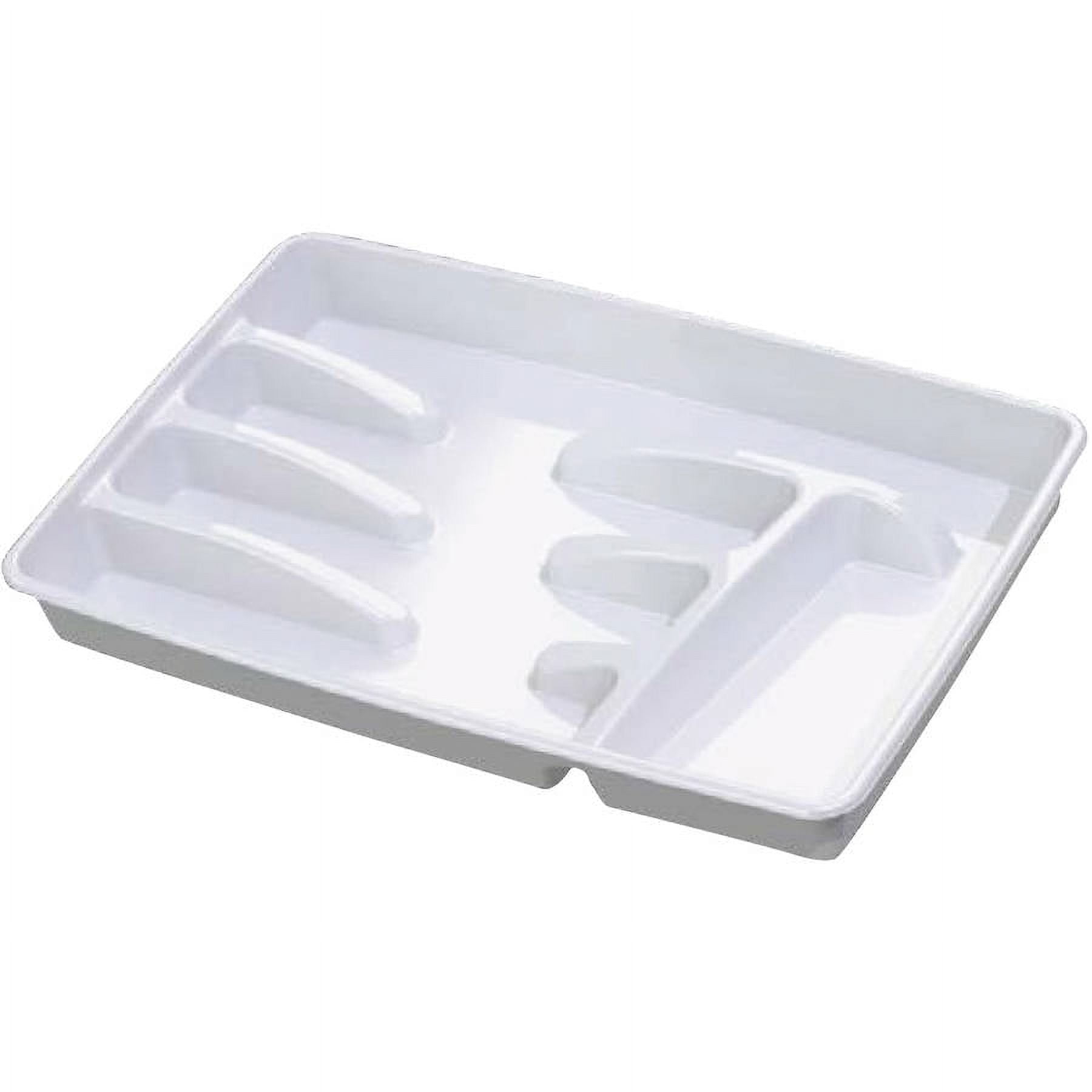 Rubbermaid No Slip White Drawer Organizer 2 in. x 12 in. x 15 in. with  Large Cutlery Tray 1994531 - The Home Depot