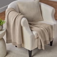 thumbnail image 1 of Mainstays Knit Oversized Couch Throw Blanket, Washed Stone, 50 x 72 in, 1 of 6