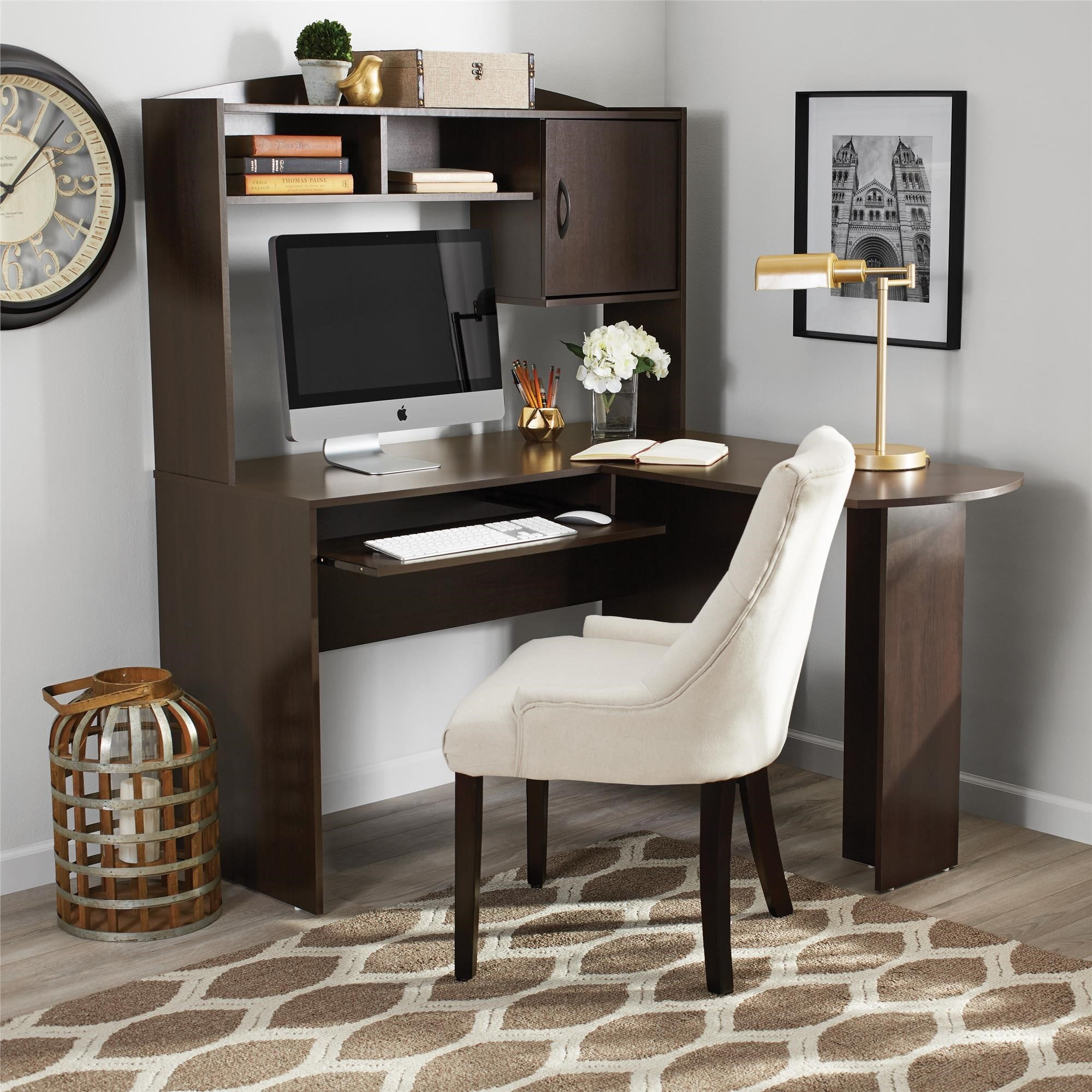 Mainstays Lshaped Desk With Hutch, Espr