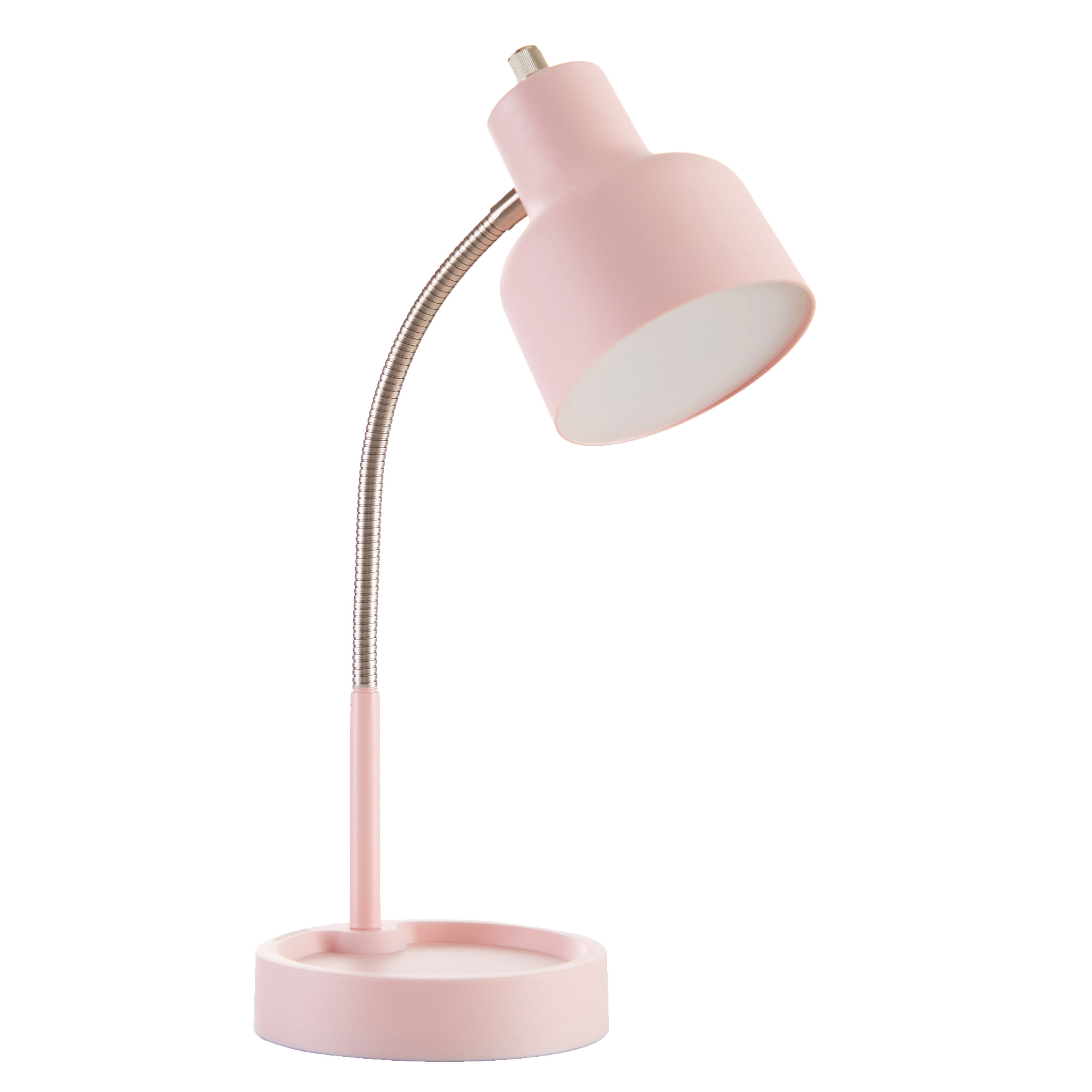 Mainstays LED Desk Lamp with Catch-All Base & AC Outlet, Matte Blush Pink - image 1 of 10