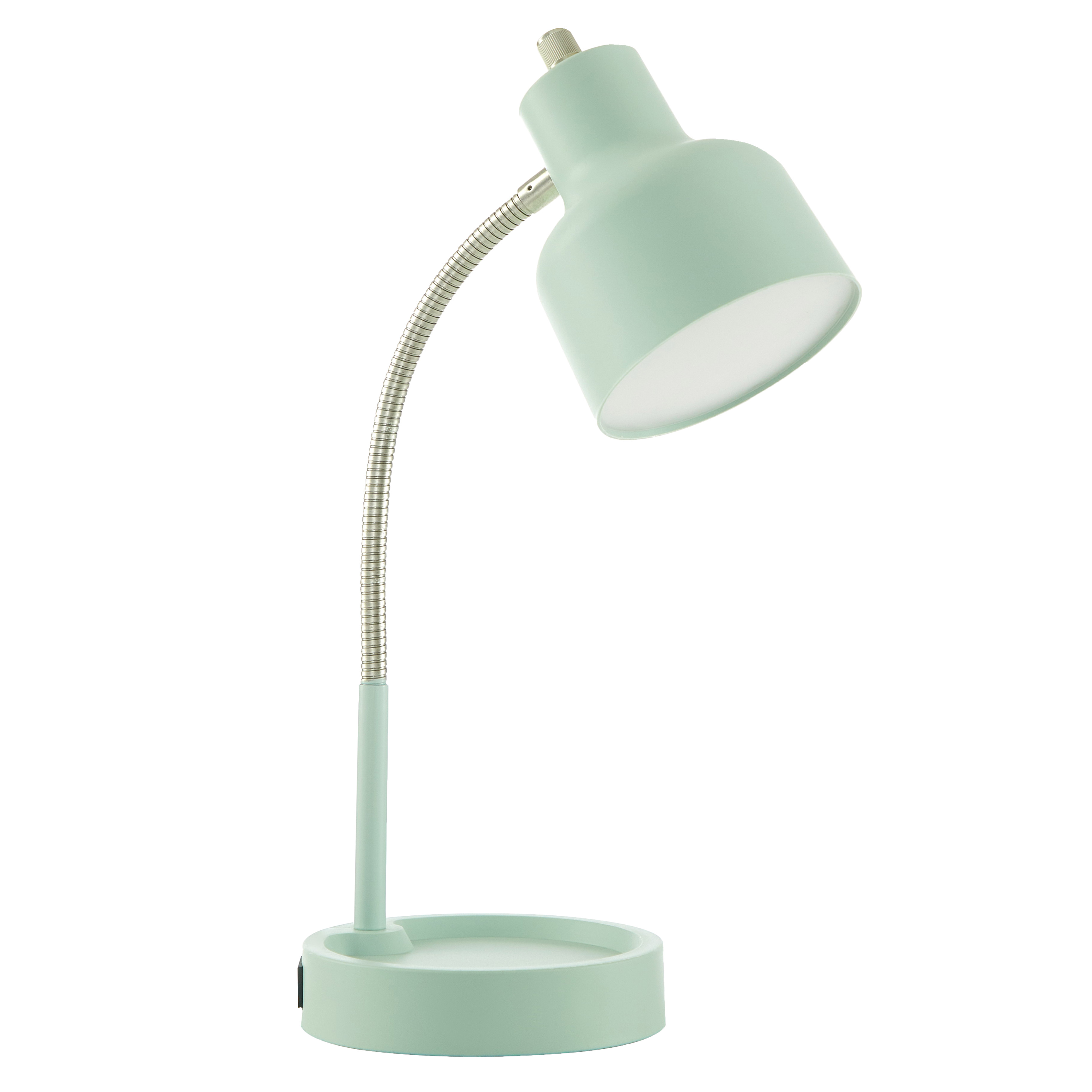 Mainstays LED Desk Lamp with Catch-All Base & AC Outlet, Matte Mint Green - image 1 of 11