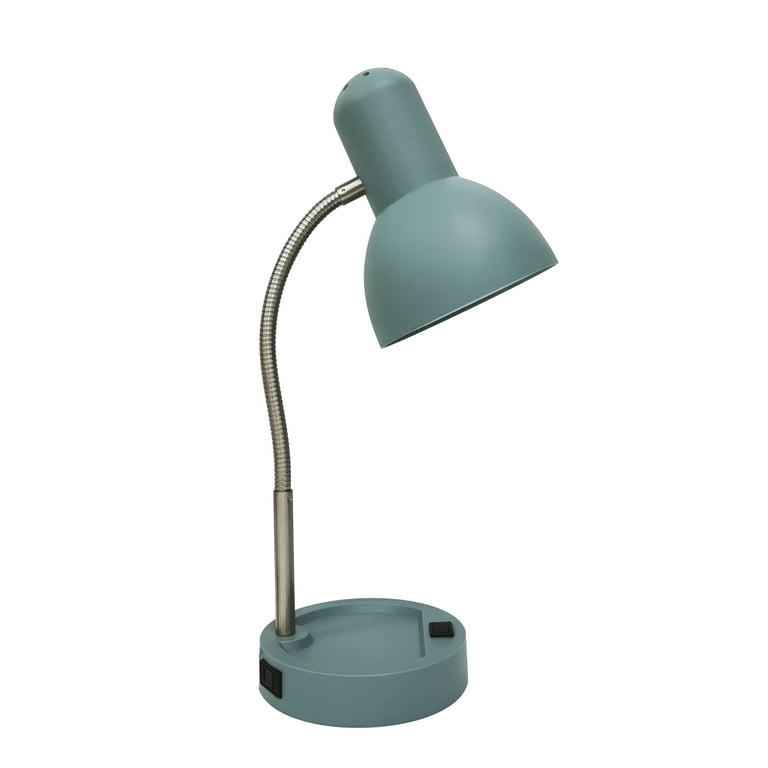 Mainstays LED Gooseneck Desk Lamp with Catch All Base AC Outlet