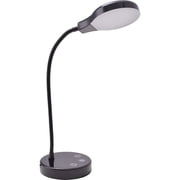 Mainstays LED Desk Lamp, 14.3 in, Dimmable Touch Control, USB Port, Black, 1-Pack