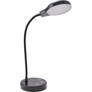 Mainstays LED Desk Lamp, 14.3 in, Dimmable Touch Control, USB Port, Black, 1-Pack