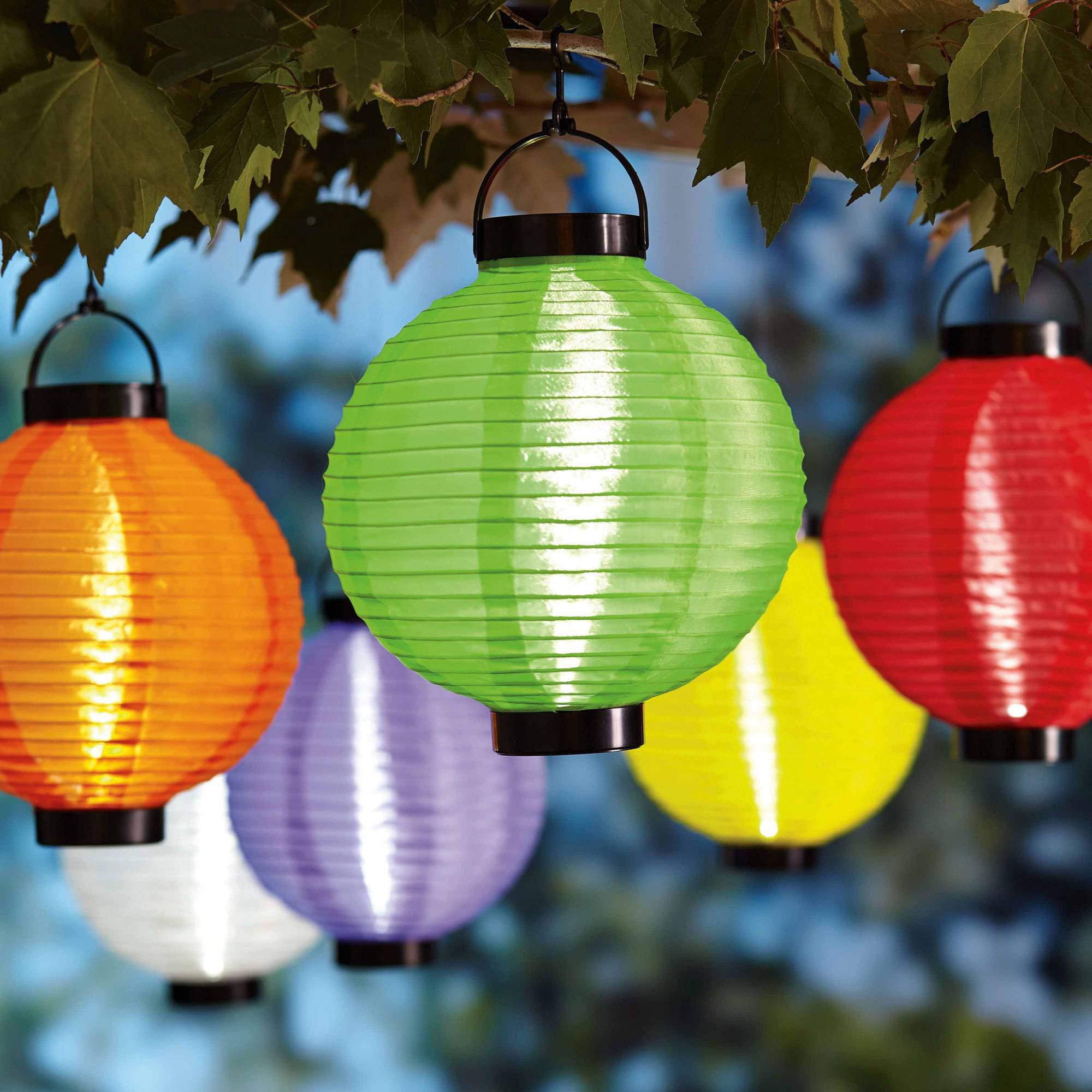 Mainstays LED MultiColor Fabric Lantern, 6 Pack