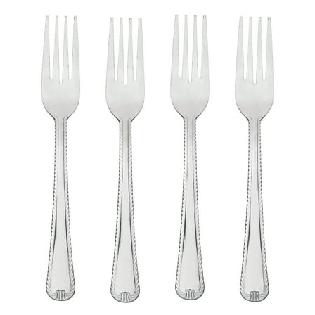 Mainstays 4-Piece Lace Dinner Fork Set, Silver Stainless Steel Tableware