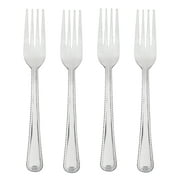 Mainstays Lace Dinner Fork Set, Silver Stainless Steel, 4 Count