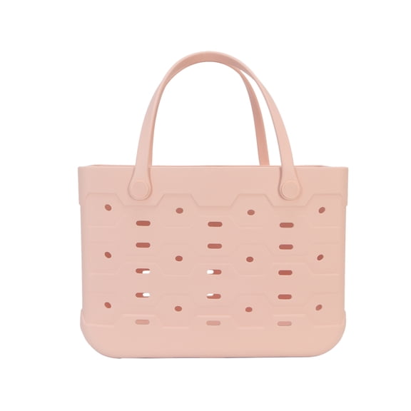 Mainstays Large All Purpose Flex Laundry Tote, Pink Blush - Waterproof & Washable - 18" W x 8.75" D x 13" H
