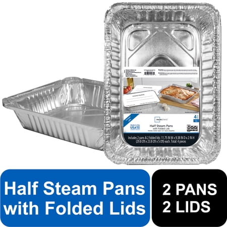 Mainstays 4027MS-9 5 oz Storage Large Aluminum 2 Pans with a Silver Finish