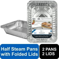 Mainstays 9.38" x 11.75" Large Aluminum Pan with Folded Lids, 2 Count