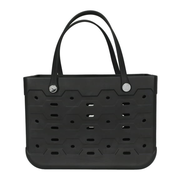 Mainstays Large All Purpose Flex Laundry Tote, Rich Black – Waterproof & Washable – 18" W x 8.75" D x 13" H