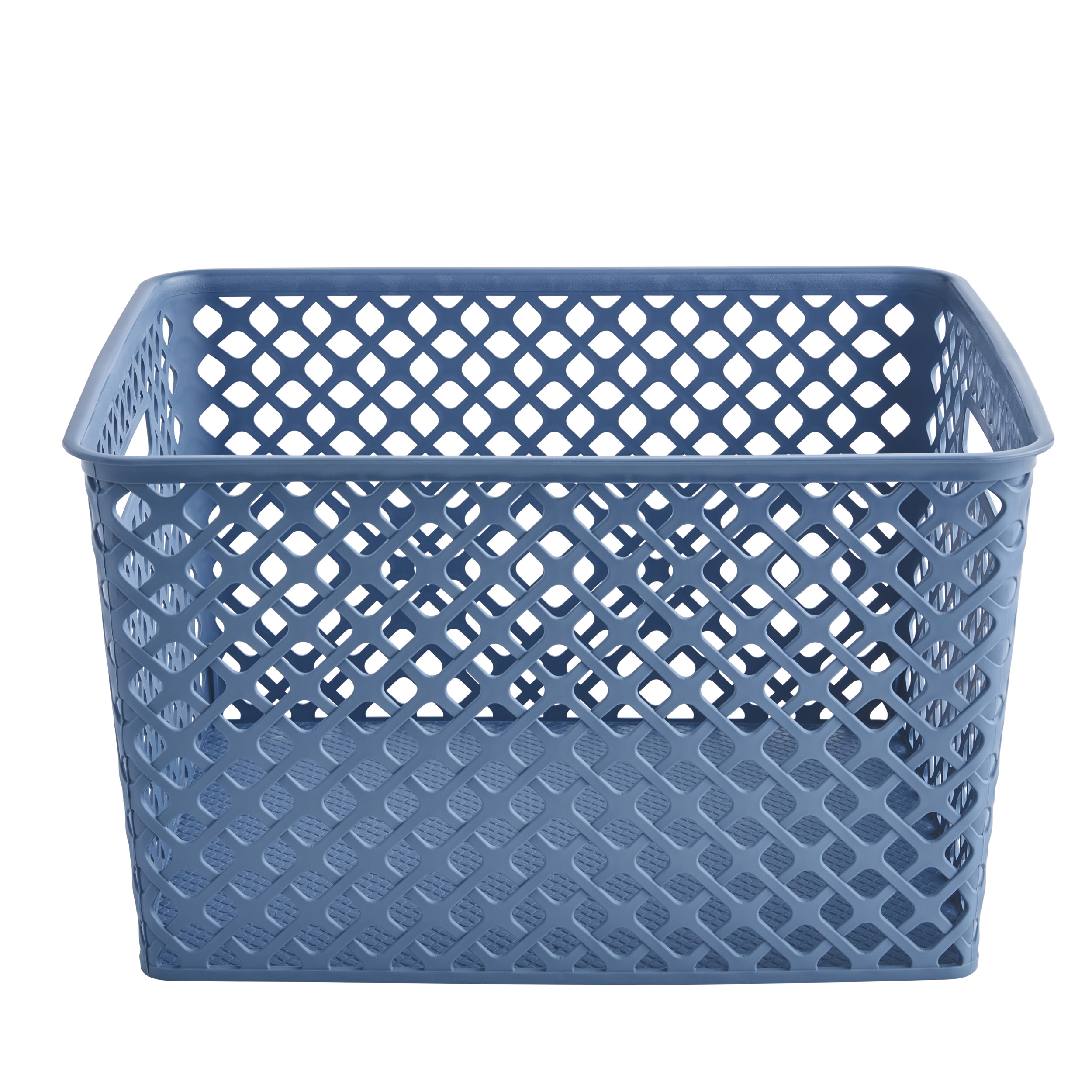 Mainstays Large Blue Decorative Storage Basket - image 1 of 5