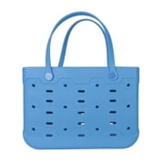 Mainstays Large All Purpose Flex Laundry Tote, Blue Isle – Waterproof & Washable – 18" W x 8.75" D x 13" H