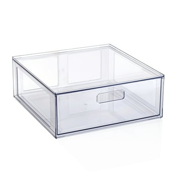 Mainstays Clear Glossy Plastic Pull-Out Closet Drawer Large Size, Adult Size