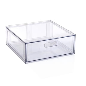 Mainstays Clear Glossy Plastic Pull-Out Closet Drawer Large Size, Adult Size
