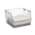 thumbnail interactive-video image 1 of Mainstays Large Clear Plastic Stackable Bin for Closet with White Latches, 1 of 6