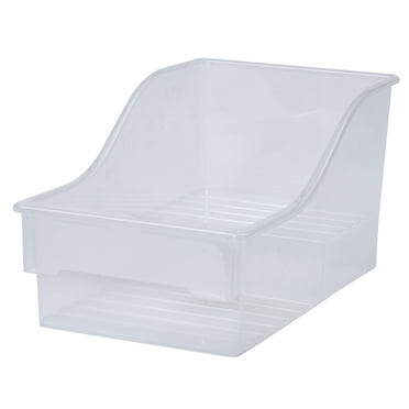 Mainstays Large Clear Plastic Storage Bin for the Kitchen, Bathroom, Closet, Pantry, etc.