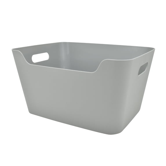 Mainstays Plastic Easy Access Bin, Soft Silver