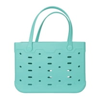 Mainstays Large Plastic Laundry Flex Tote, 18"W x 8.75"D x 13"H, Teal Dream