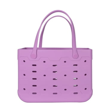 Mainstays All Purpose, Large EVA Flex Tote – 18in W x 8.75in D x 13in H – Waterproof, Washable –Orchid Bloom