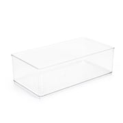 Mainstays Large Clear Plastic Organizer Bin for Bathroom