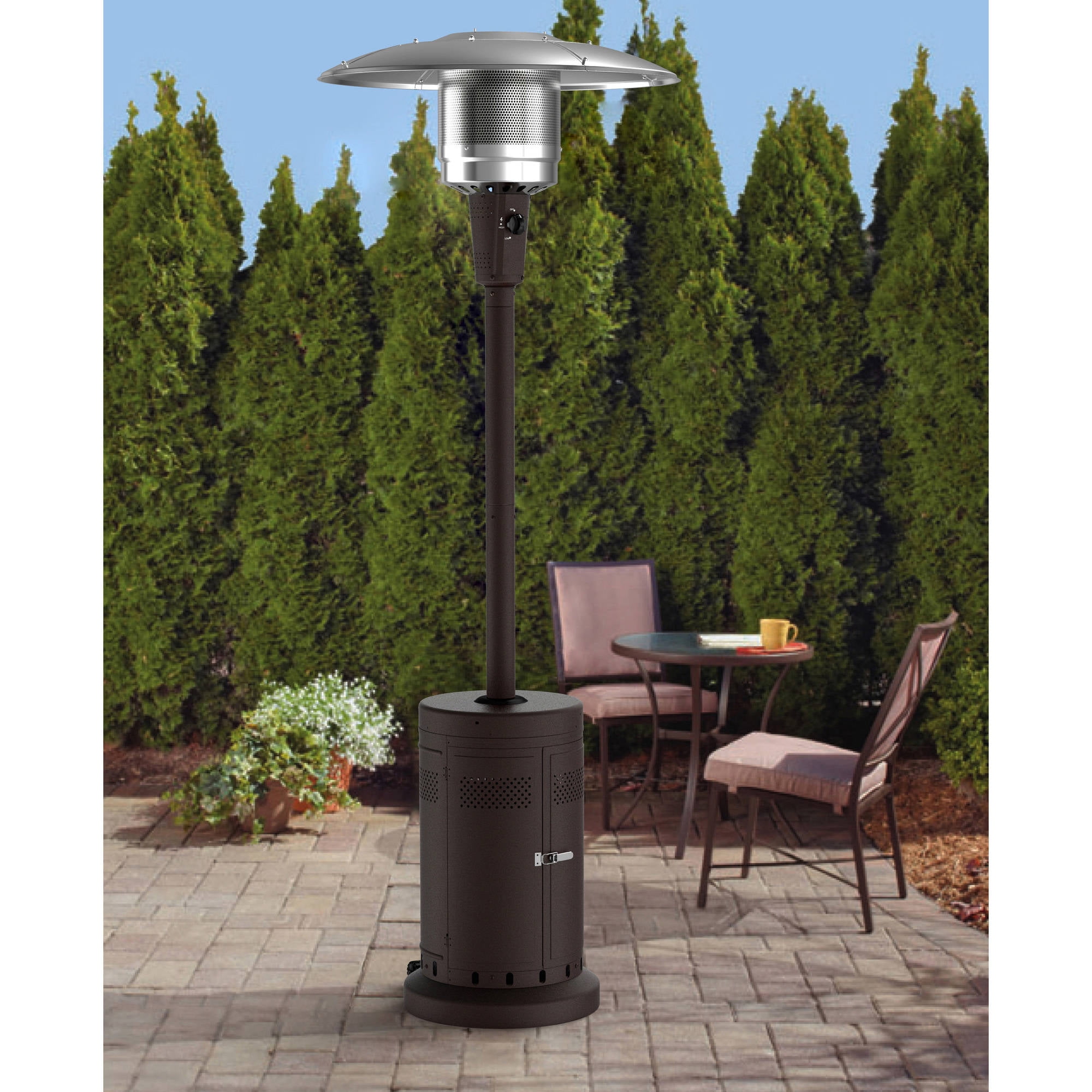 Mainstays Large Outdoor Patio Heater Powder Coat Brown